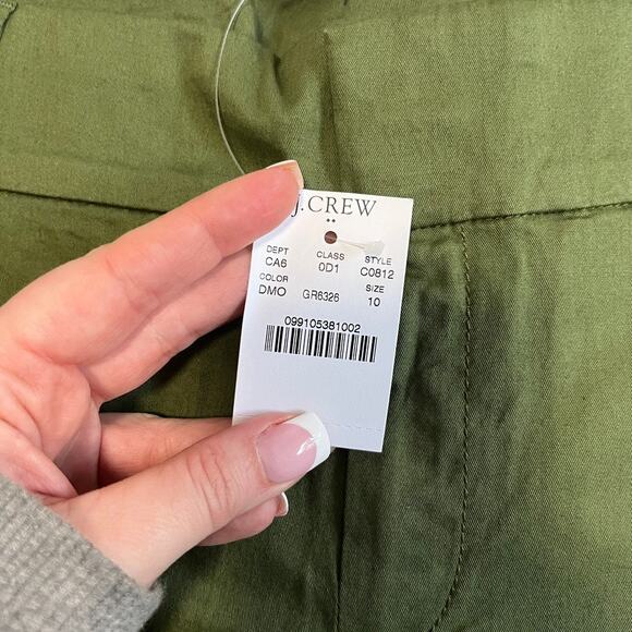 NEW J. Crew Green 9" Chino Shorts Size 10 - Picture 3 of 6